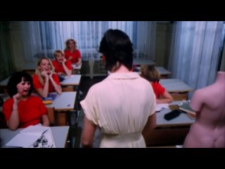 the teacher shows herself the structure of the breasts and vagina | anatomy lesson | shows off tits and pussy in front of class